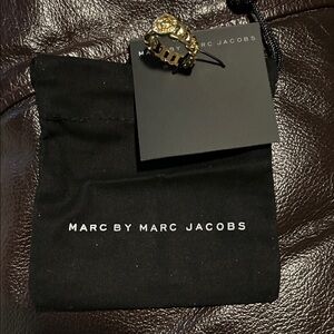 New!Marc by Marc Jacobs Gold-Tone Ring: size:6